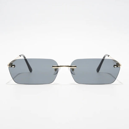 Underdog | Black Rimless Rectangle Sunglasses MG3786