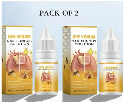 BeeVenom Nail Fungus Solution 10ml Each (Pack of 2)